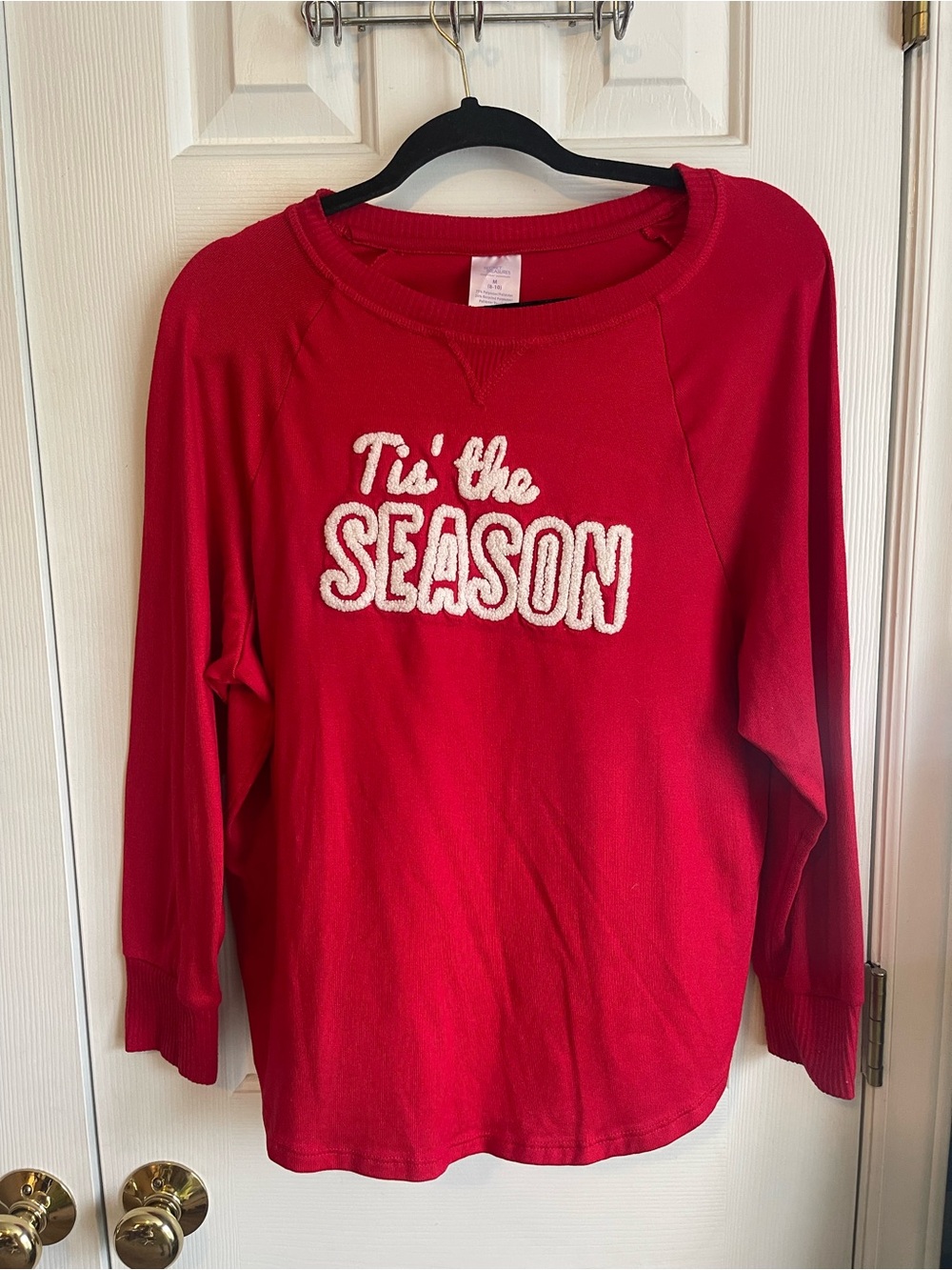 Secret Treasures Tis The Season Red Christmas Pullover - Medium (8-10)